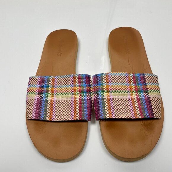 MADEWELL Size 9 The Maddie Slide Textile Weaved Colorful Sandal - Picture 5 of 12